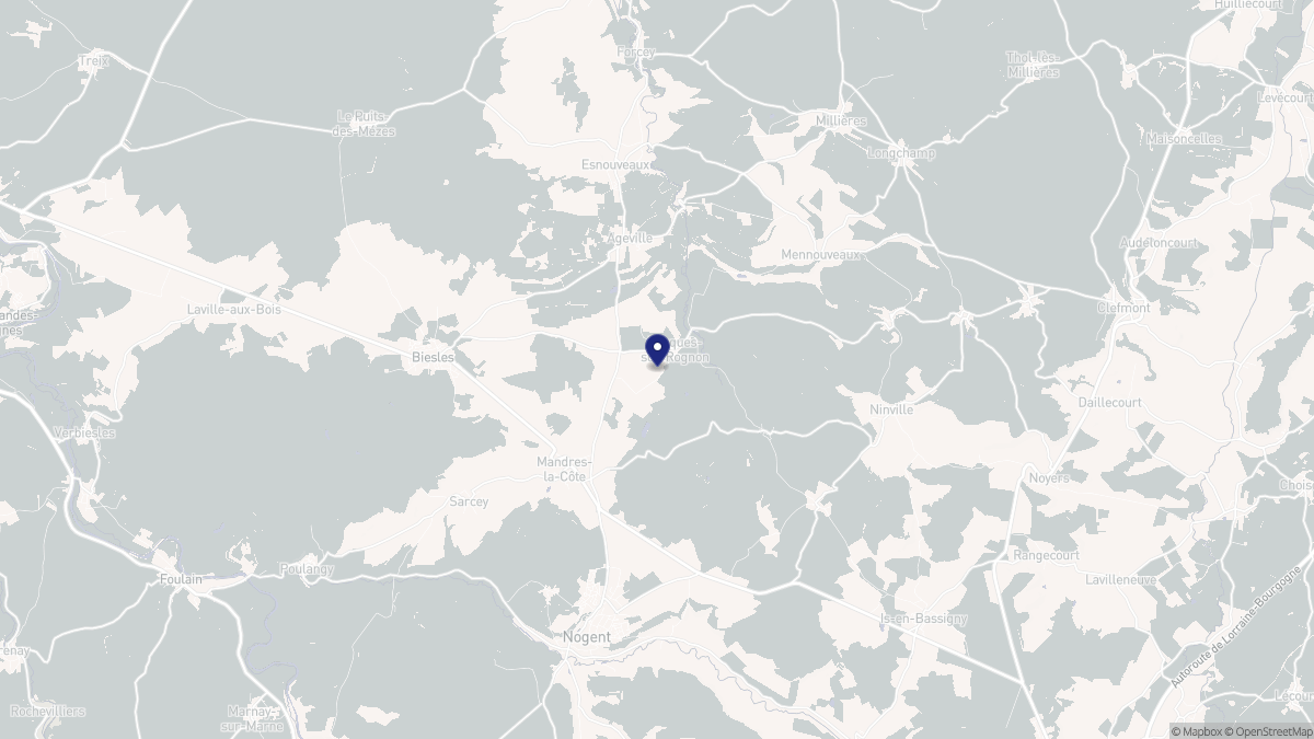Aperçu cartographique de Lanques-sur-Rognon, centré sur la commune