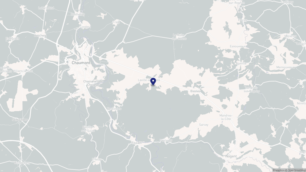 Aperçu cartographique de Laville-aux-Bois, centré sur la commune