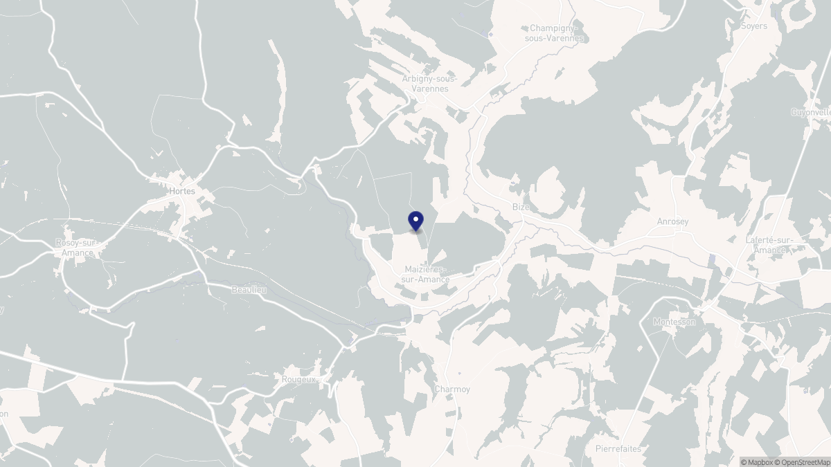 Aperçu cartographique de Maizières-sur-Amance, centré sur la commune