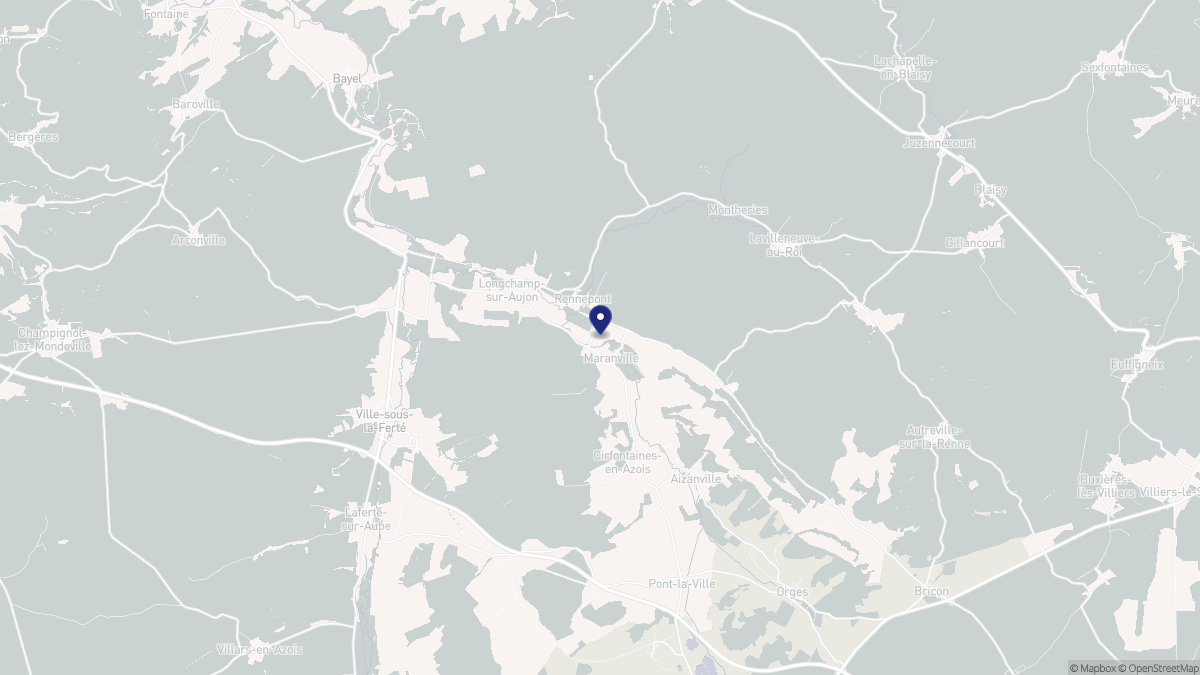Aperçu cartographique de Maranville, centré sur la commune
