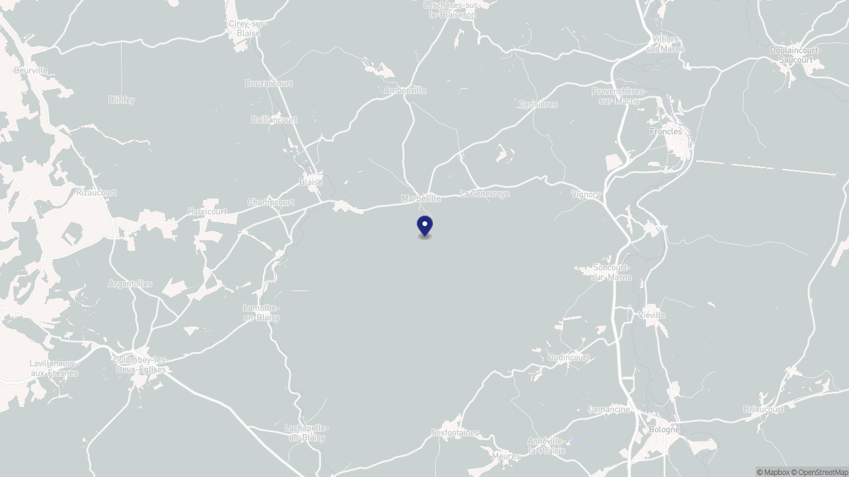 Aperçu cartographique de Marbéville, centré sur la commune
