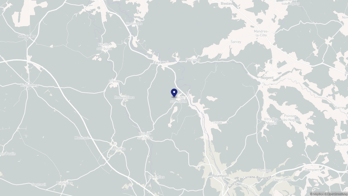 Aperçu cartographique de Marnay-sur-Marne, centré sur la commune