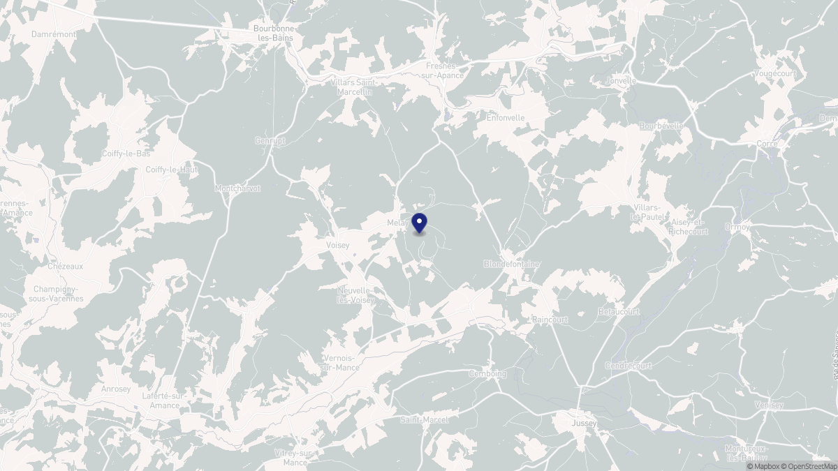 Aperçu cartographique de Melay, centré sur la commune