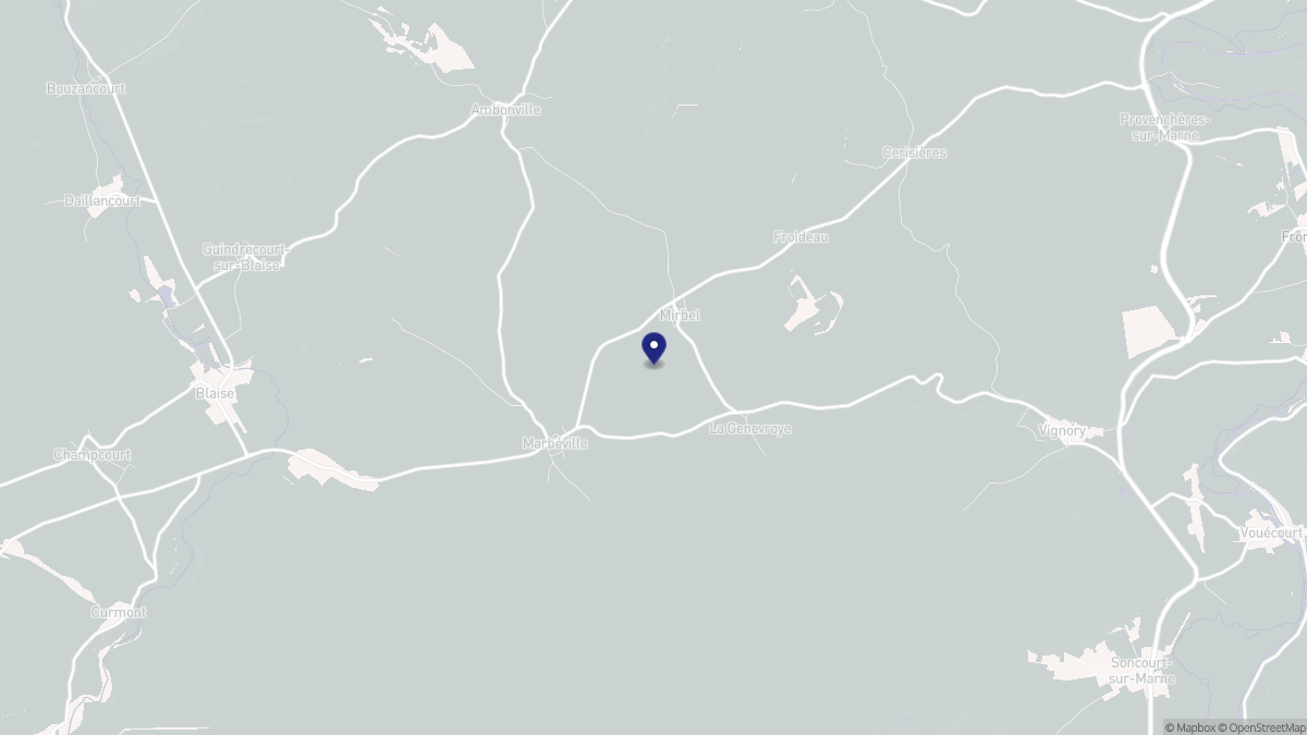 Aperçu cartographique de Mirbel, centré sur la commune