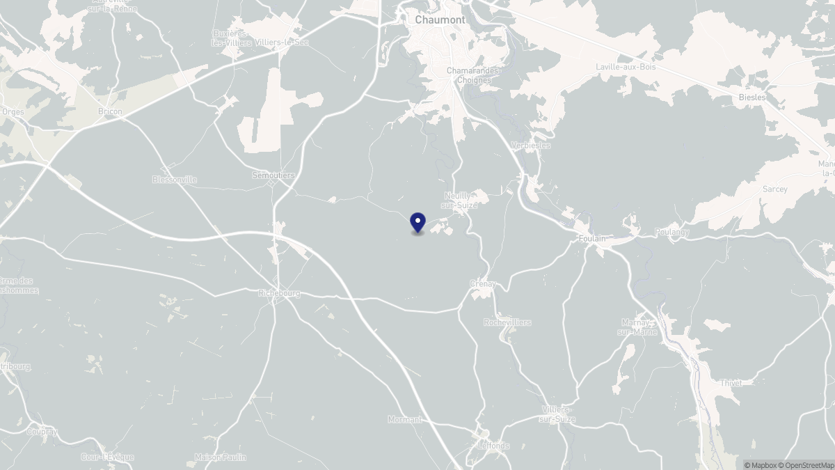 Aperçu cartographique de Neuilly-sur-Suize, centré sur la commune