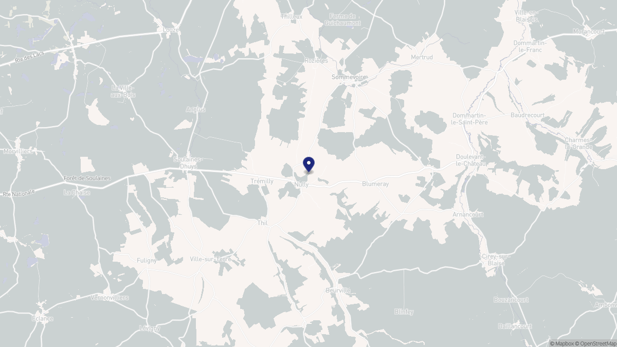 Aperçu cartographique de Nully, centré sur la commune