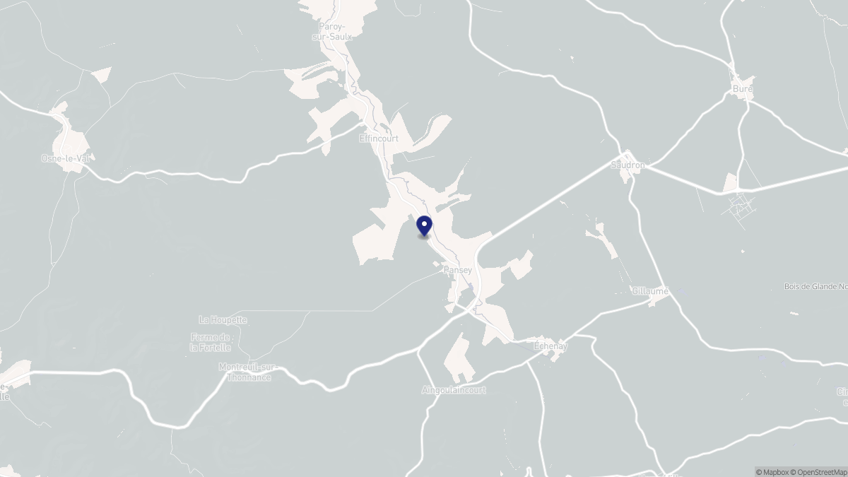 Aperçu cartographique de Pansey, centré sur la commune