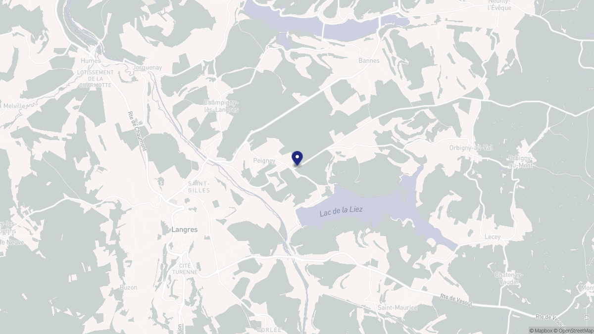 Aperçu cartographique de Peigney, centré sur la commune
