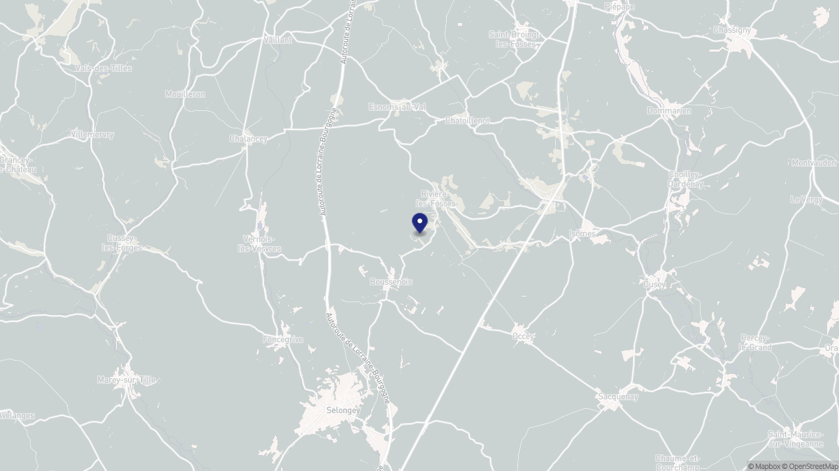 Aperçu cartographique de Rivière-les-Fosses, centré sur la commune