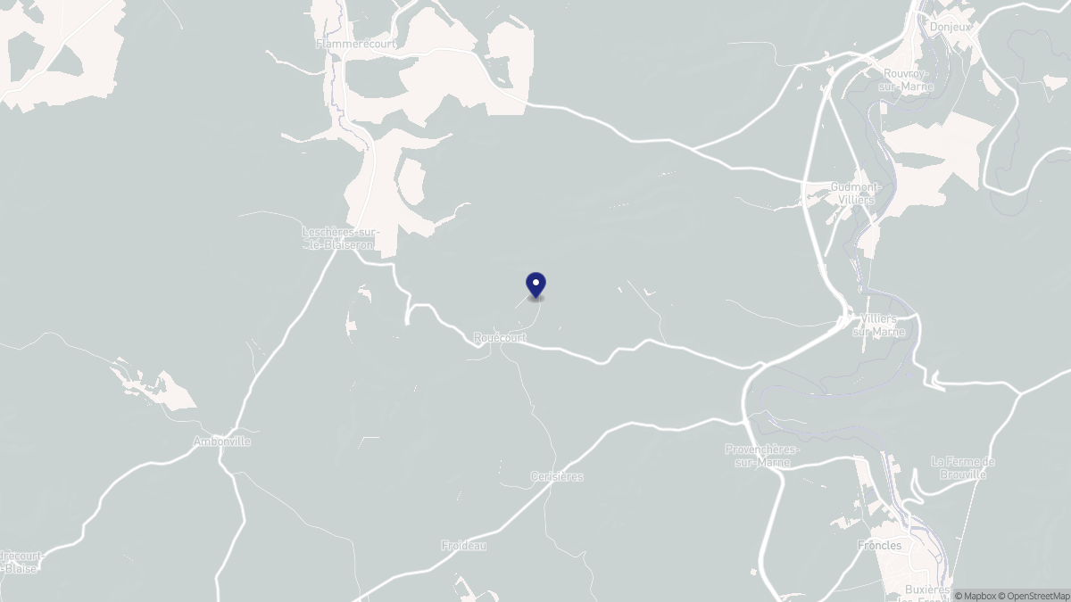 Aperçu cartographique de Rouécourt, centré sur la commune