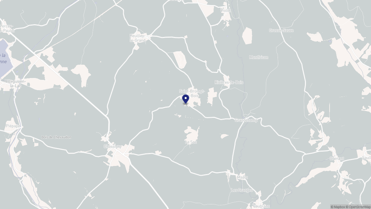 Aperçu cartographique de Saint-Broingt-le-Bois, centré sur la commune
