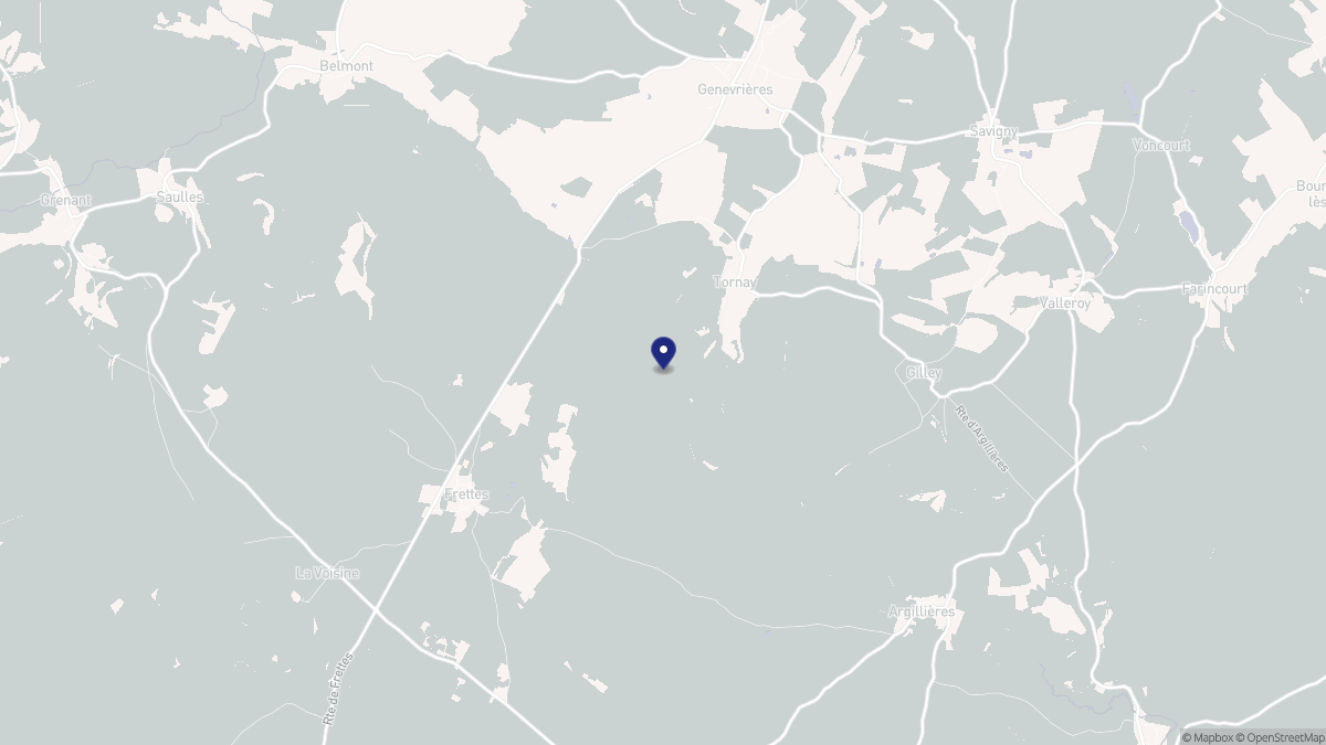 Aperçu cartographique de Tornay, centré sur la commune
