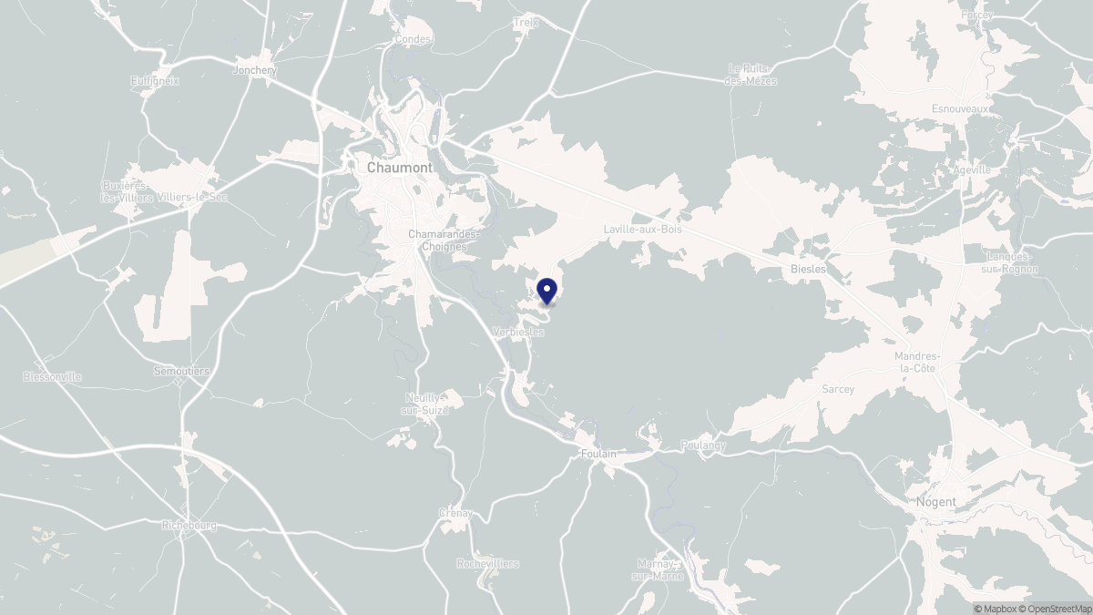 Aperçu cartographique de Verbiesles, centré sur la commune