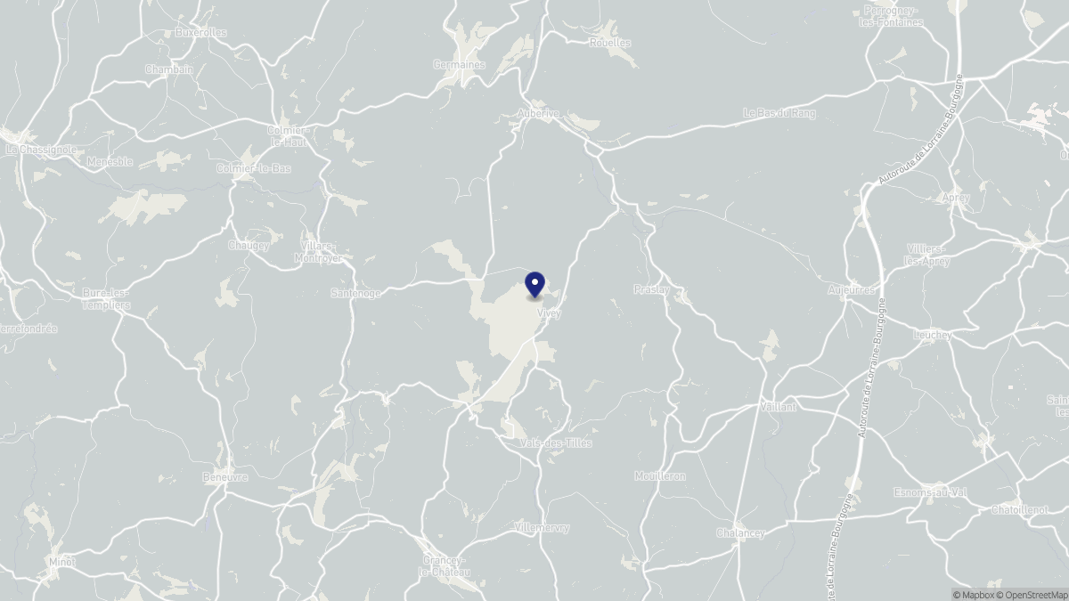 Aperçu cartographique de Vivey, centré sur la commune