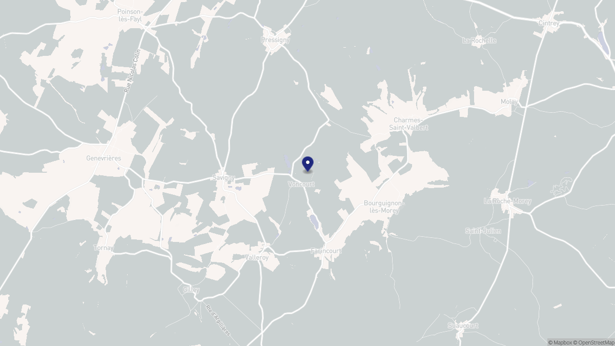 Aperçu cartographique de Voncourt, centré sur la commune