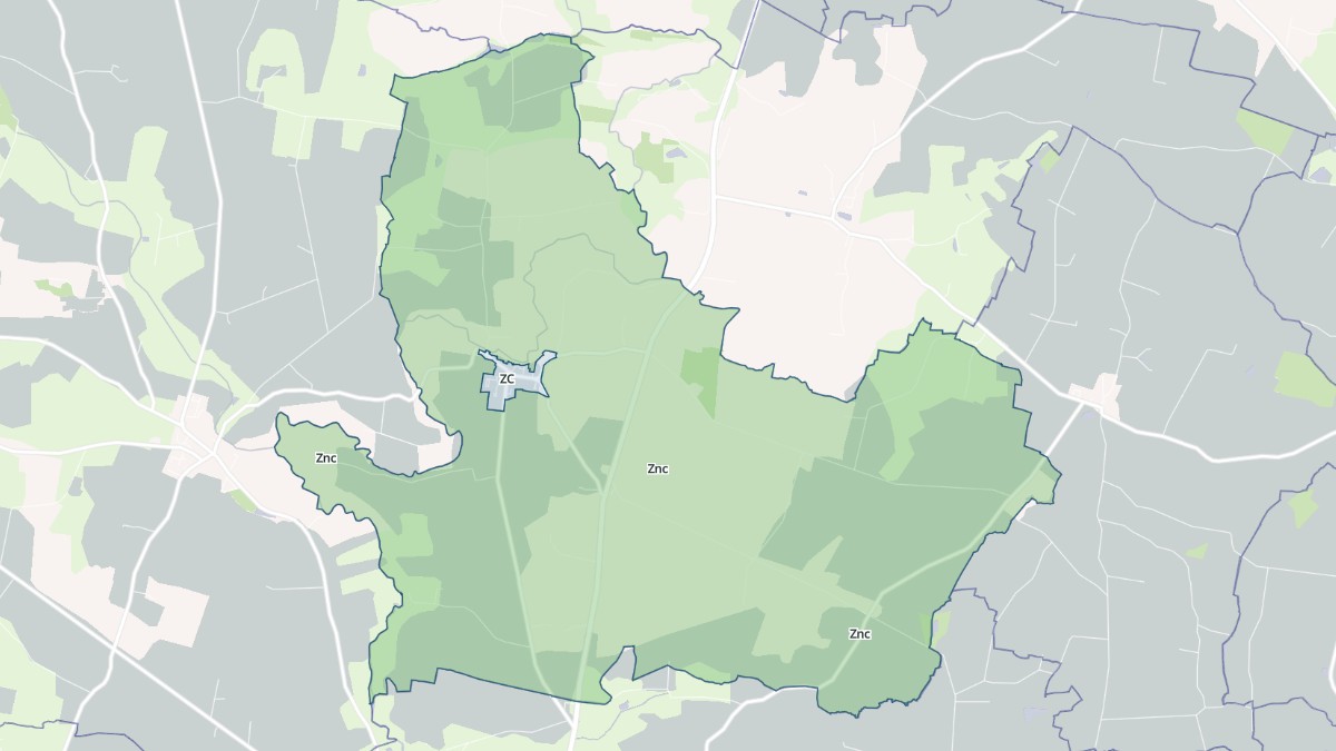 Aperçu cartographique de Athée, centré sur la commune