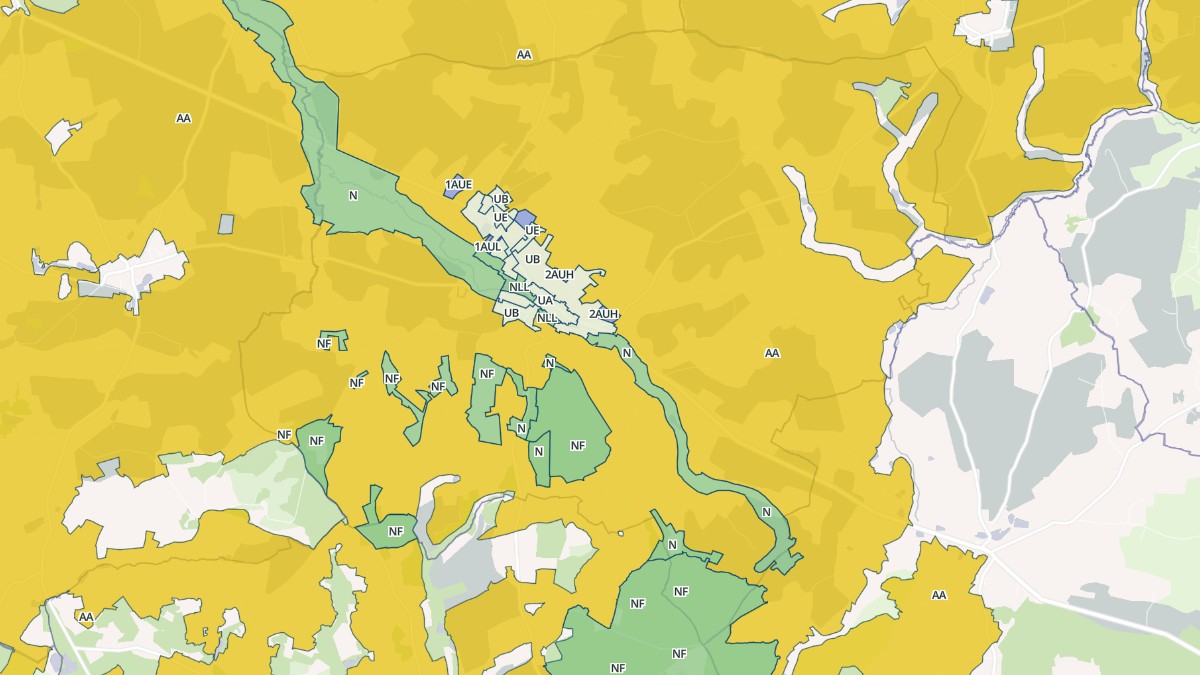 Aperçu cartographique de Bais, centré sur la commune