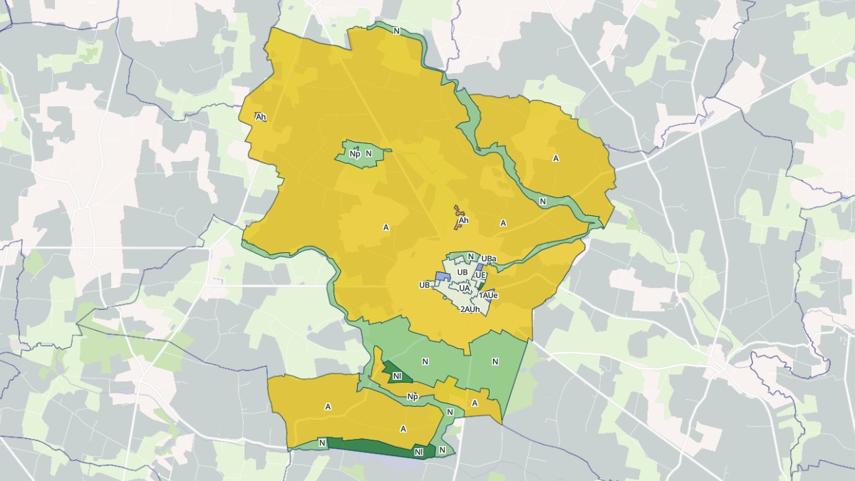 Aperçu cartographique de Ballots, centré sur la commune