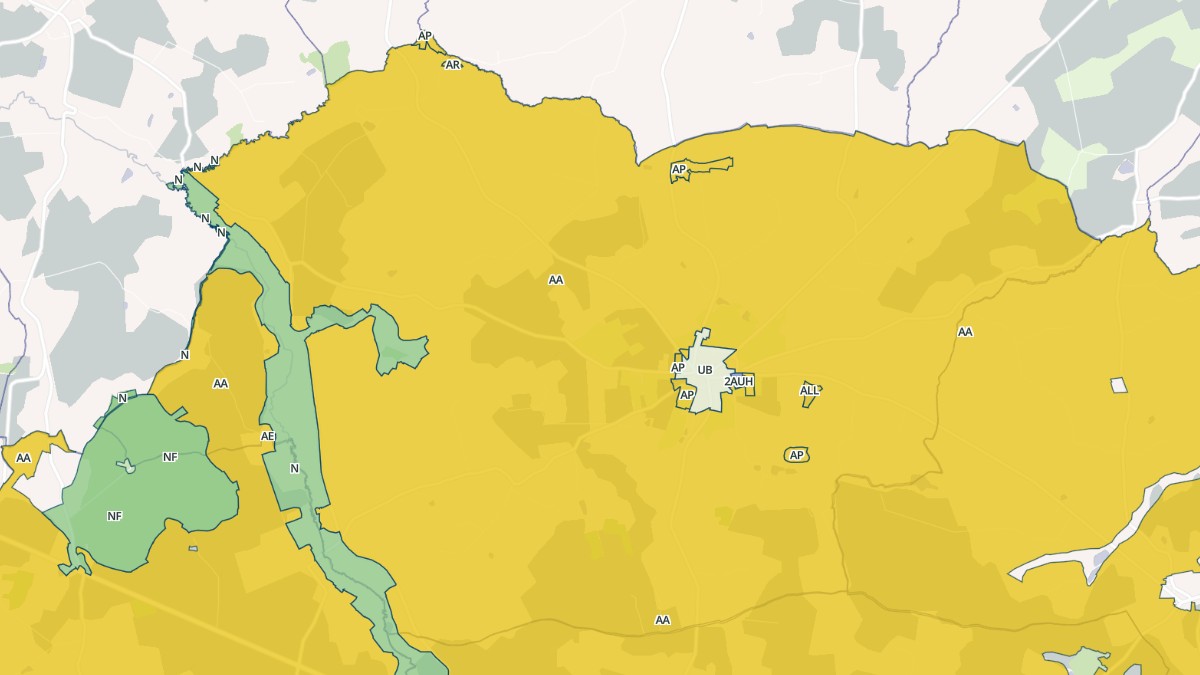 Aperçu cartographique de Champgenéteux, centré sur la commune
