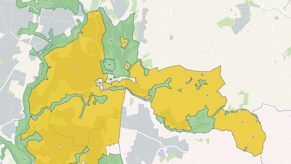 Aperçu cartographique de Chantrigné, centré sur la commune