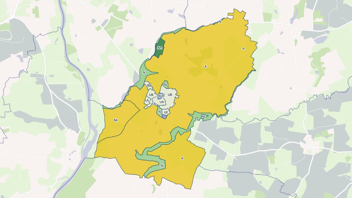 Aperçu cartographique de Coudray, centré sur la commune