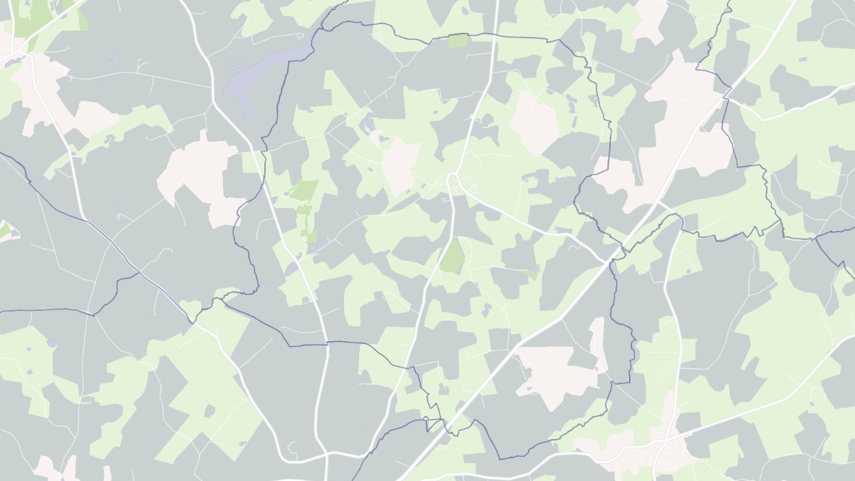 Aperçu cartographique de Courbeveille, centré sur la commune