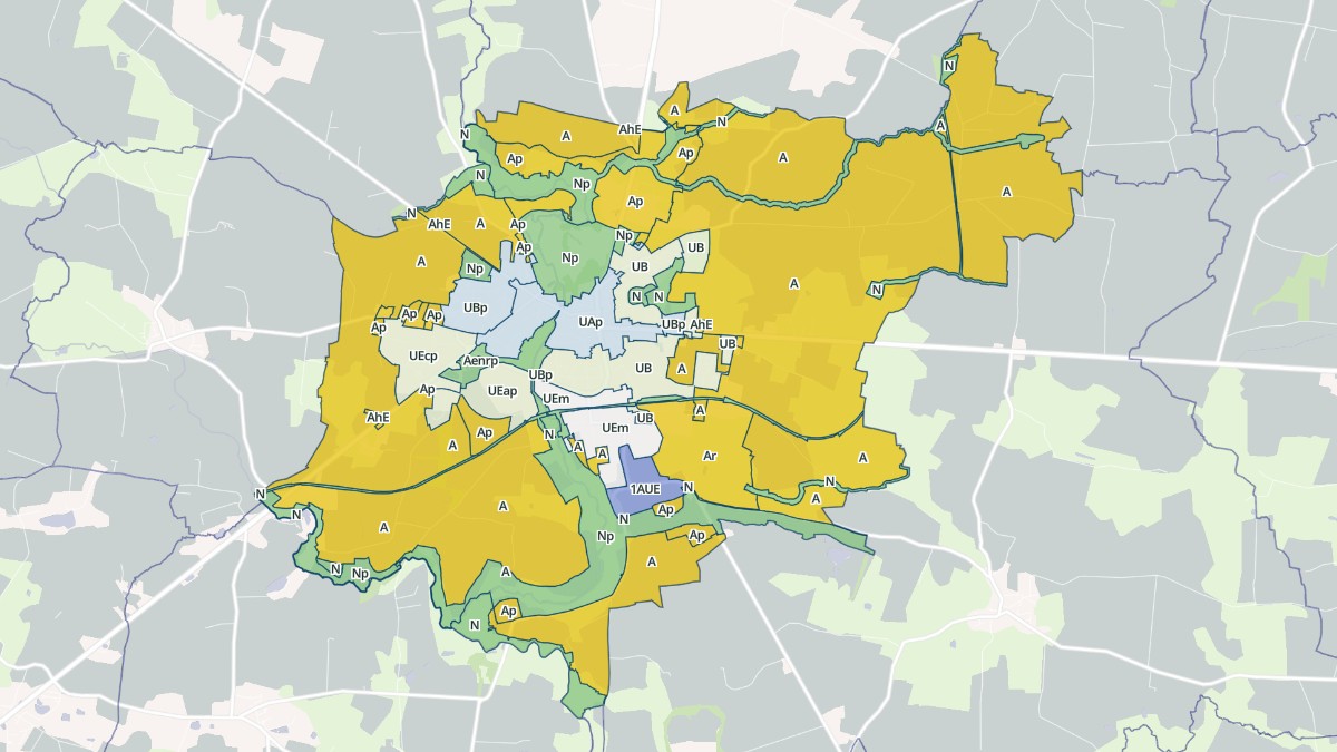 Aperçu cartographique de Craon, centré sur la commune