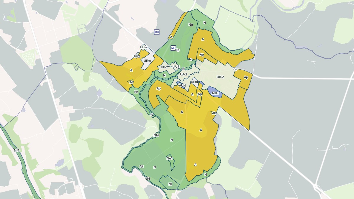 Aperçu cartographique de Forcé, centré sur la commune