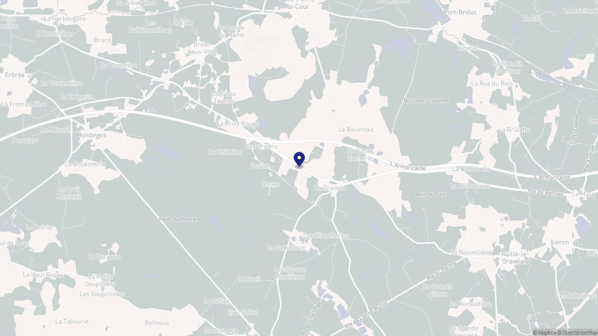Aperçu cartographique de La Gravelle, centré sur la commune