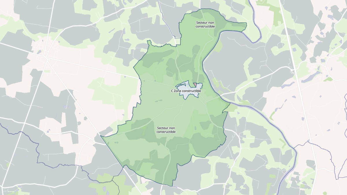 Aperçu cartographique de Houssay, centré sur la commune