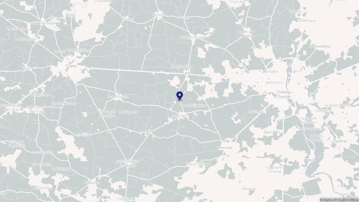 Aperçu cartographique de Prée-d'Anjou, centré sur la commune