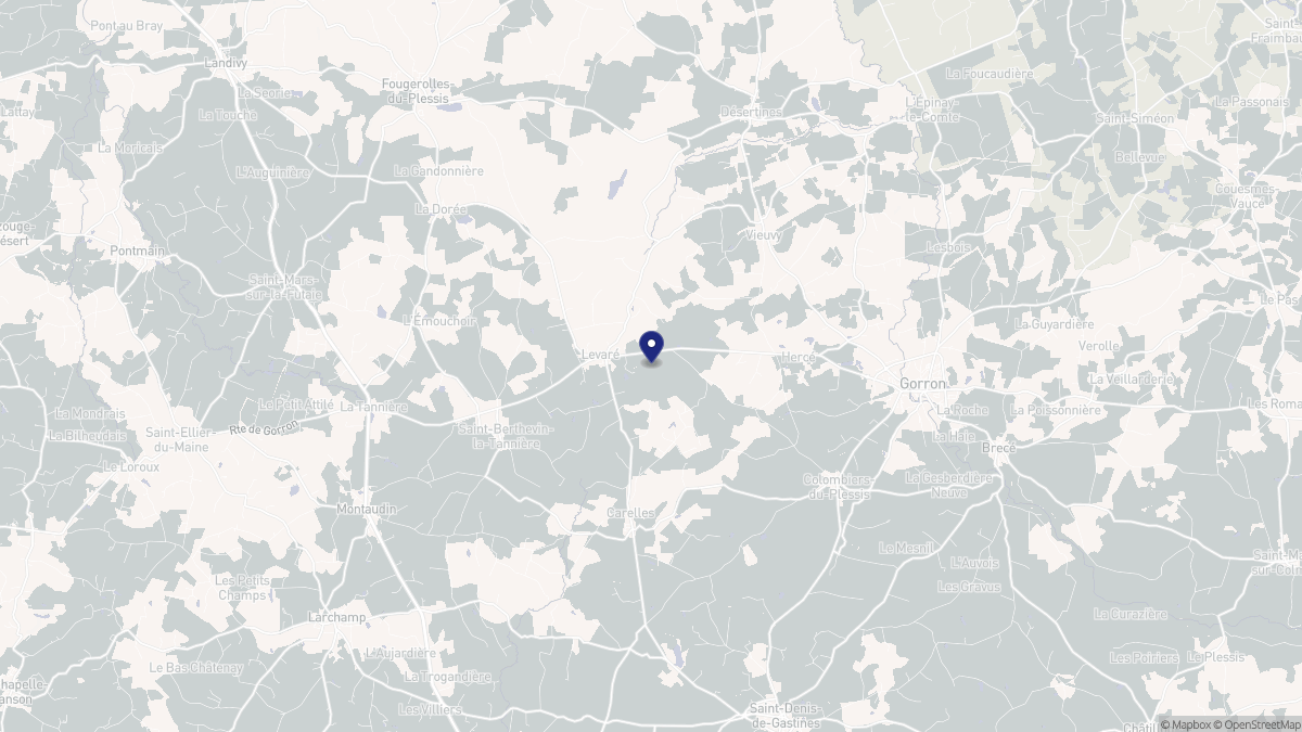 Aperçu cartographique de Levaré, centré sur la commune