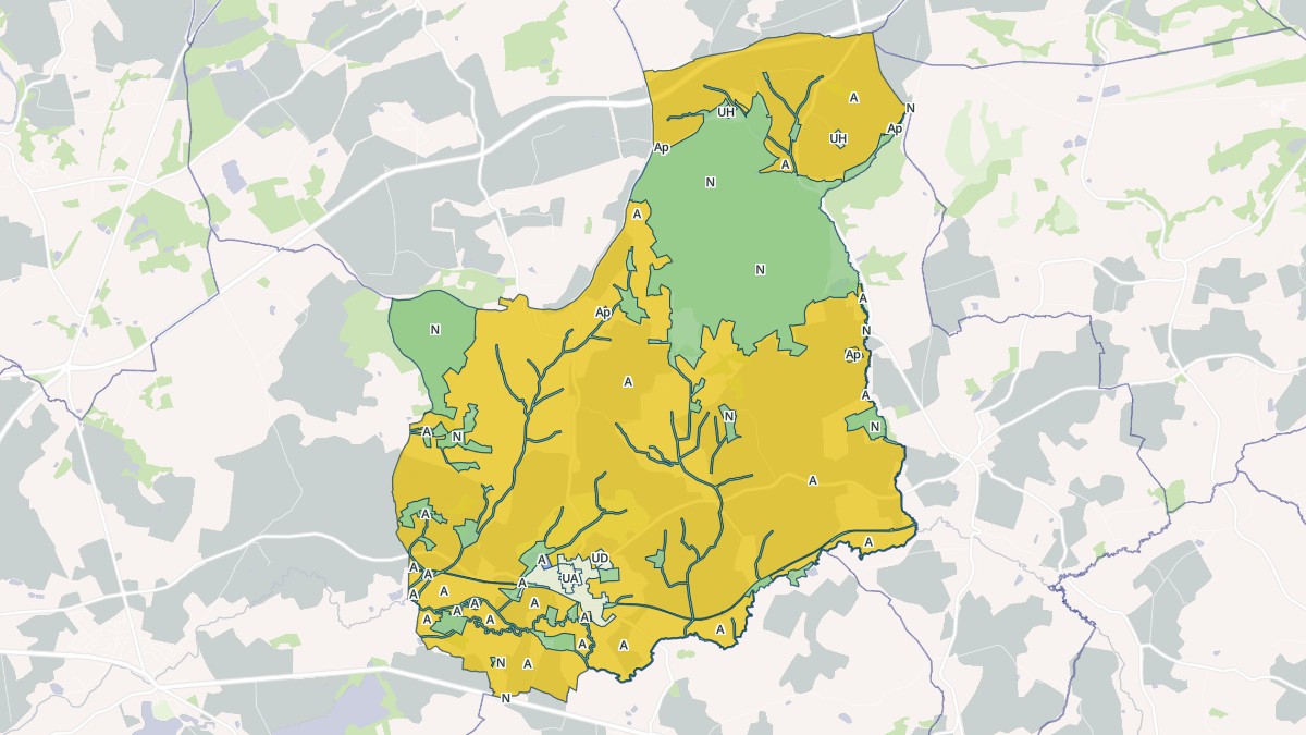 Aperçu cartographique de Marcillé-la-Ville, centré sur la commune