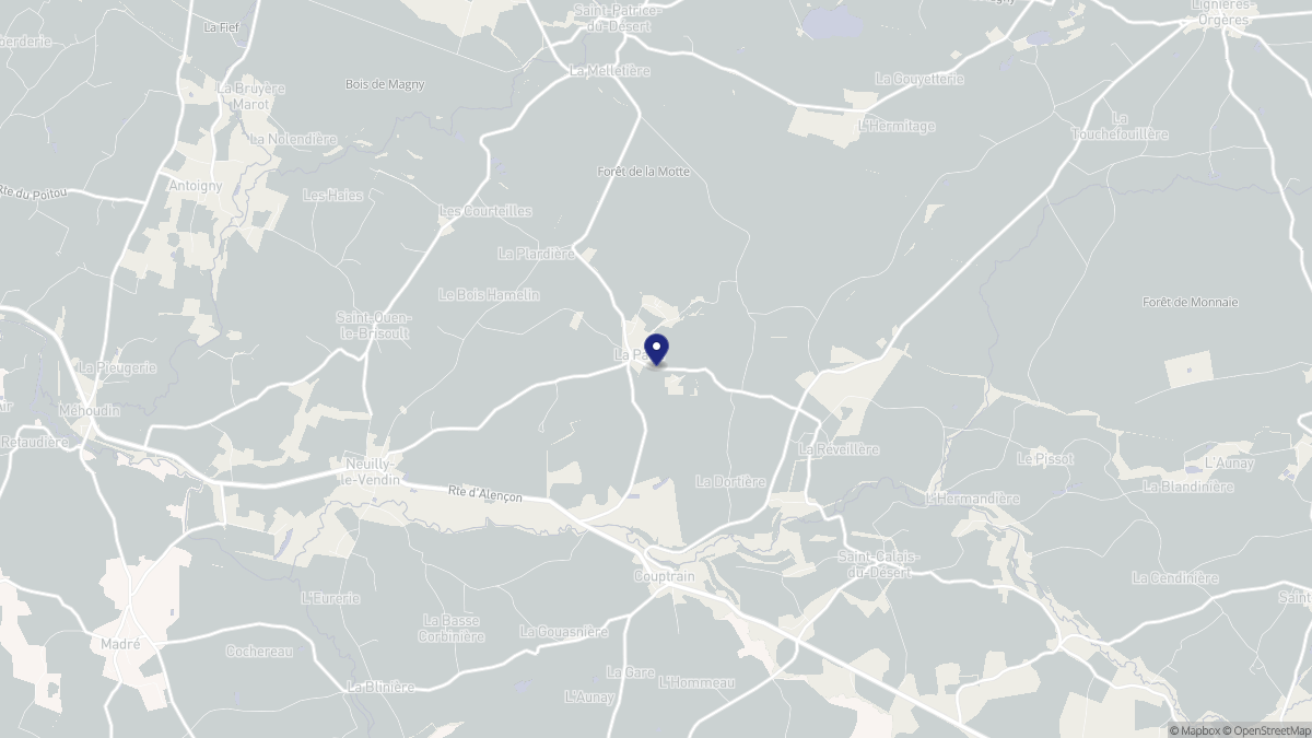 Aperçu cartographique de La Pallu, centré sur la commune