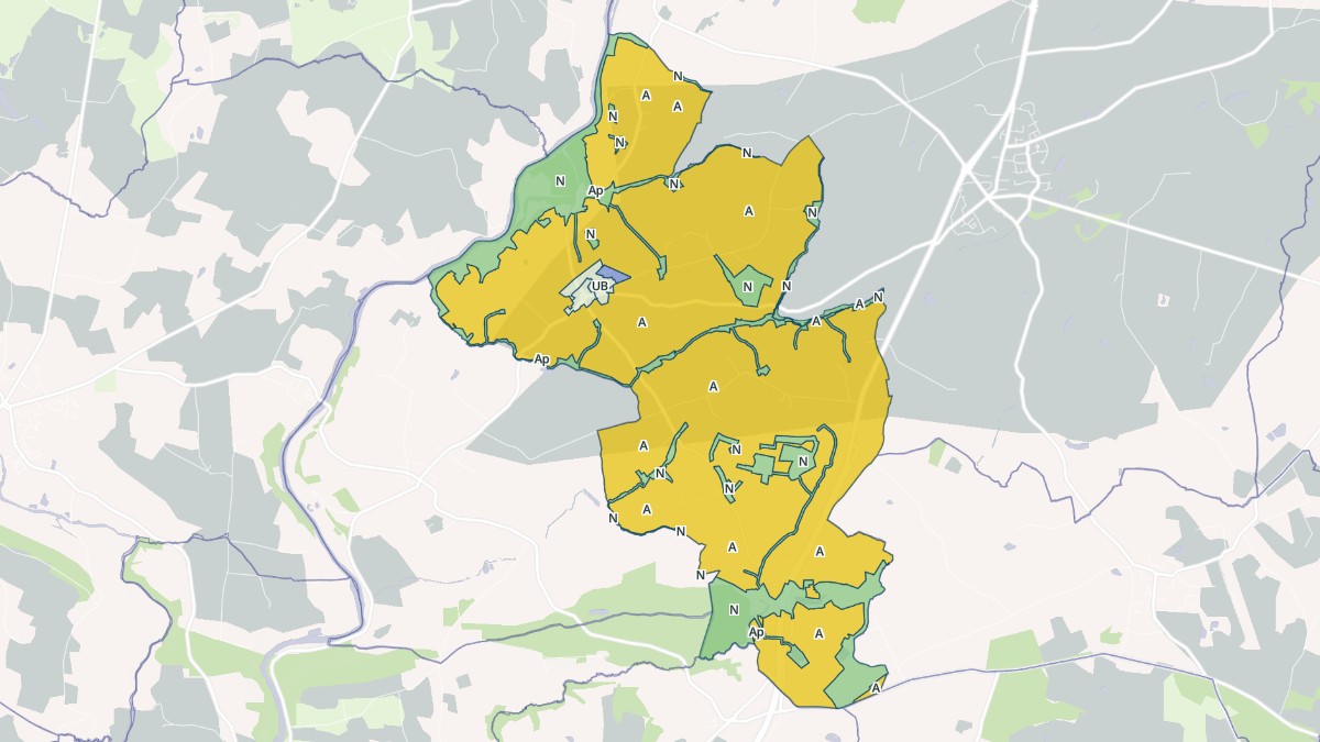 Aperçu cartographique de Sacé, centré sur la commune