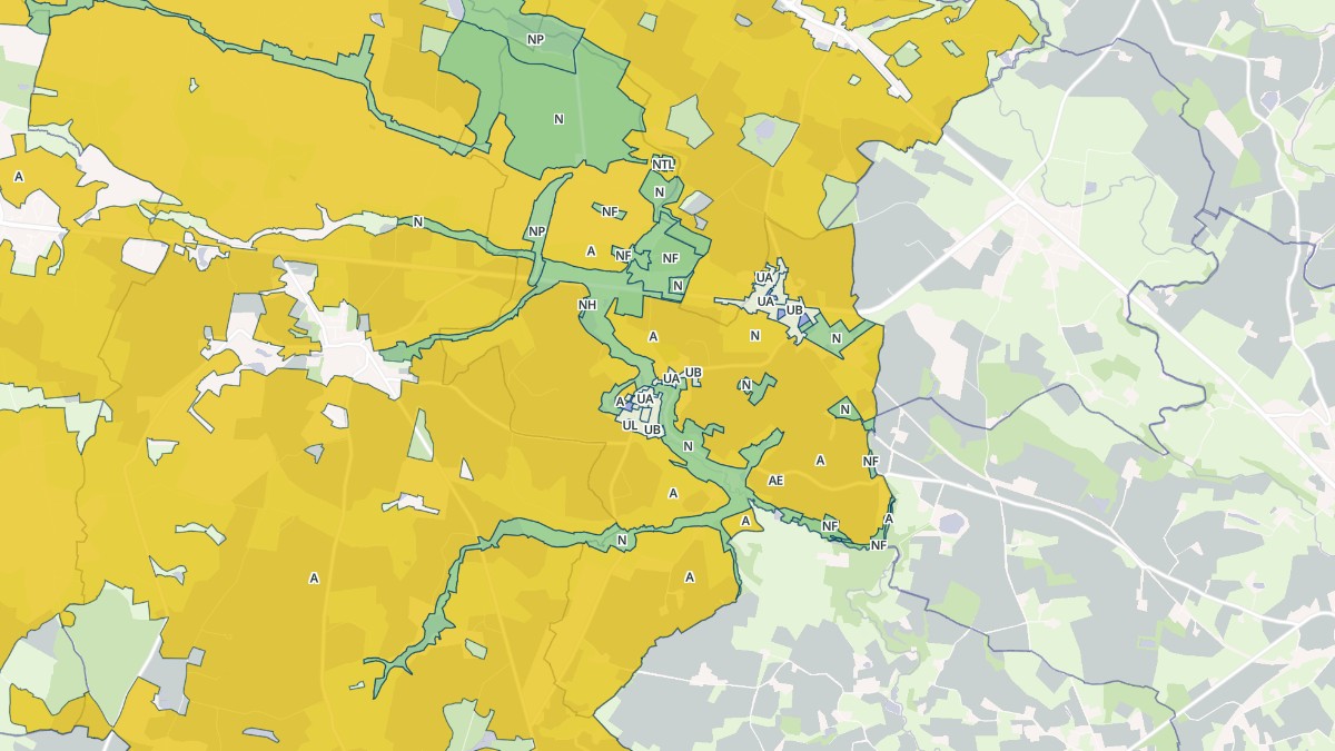 Aperçu cartographique de Saint-Brice, centré sur la commune