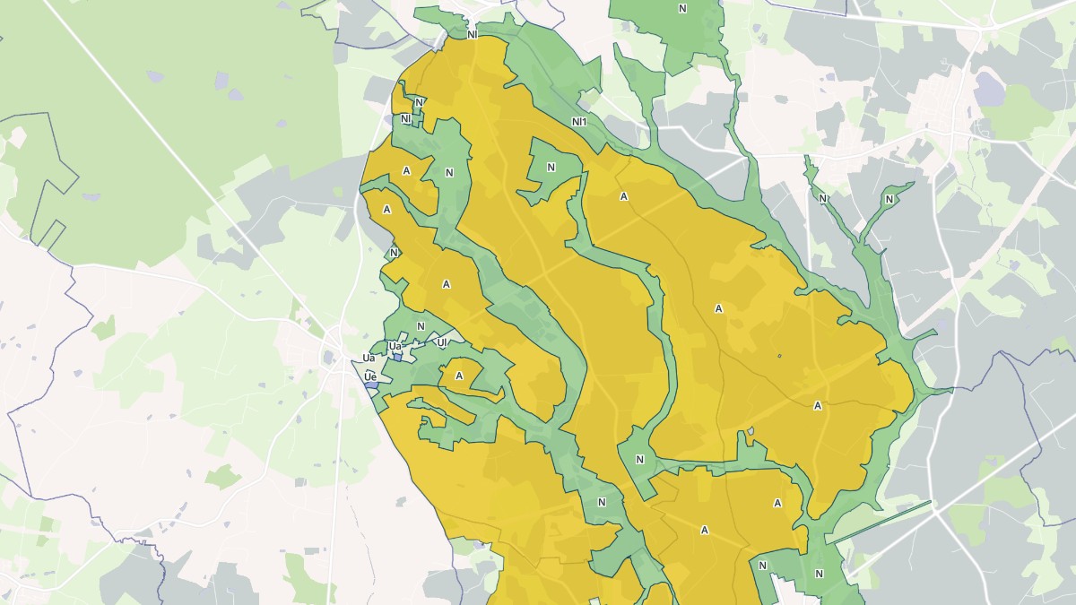 Aperçu cartographique de Saint-Cyr-le-Gravelais, centré sur la commune