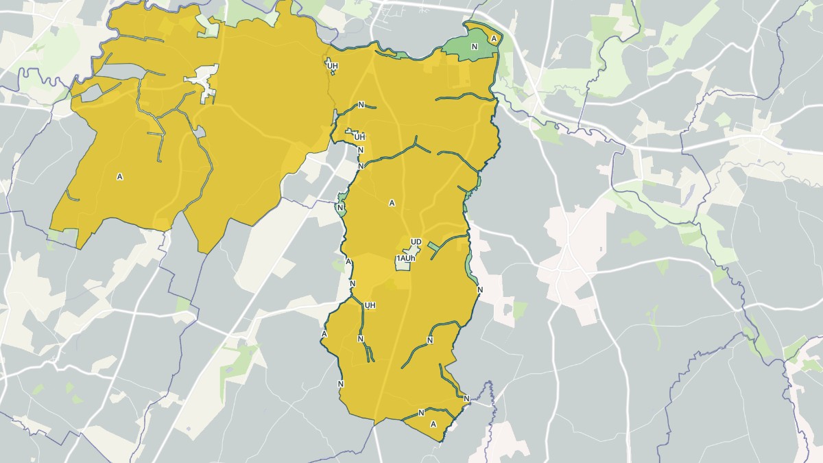 Aperçu cartographique de Saint-Julien-du-Terroux, centré sur la commune