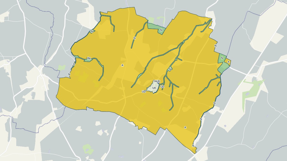 Aperçu cartographique de Sainte-Marie-du-Bois, centré sur la commune