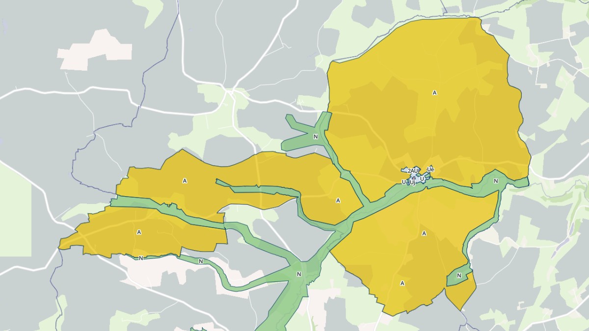 Aperçu cartographique de Saint-Mars-du-Désert, centré sur la commune
