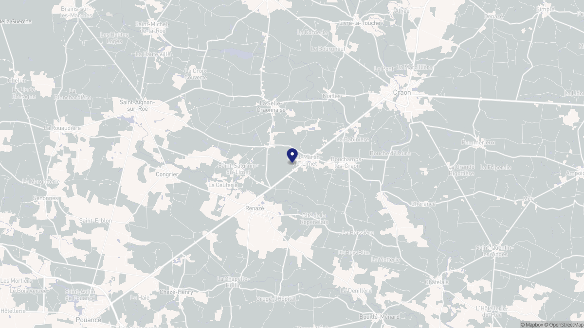 Aperçu cartographique de Saint-Martin-du-Limet, centré sur la commune