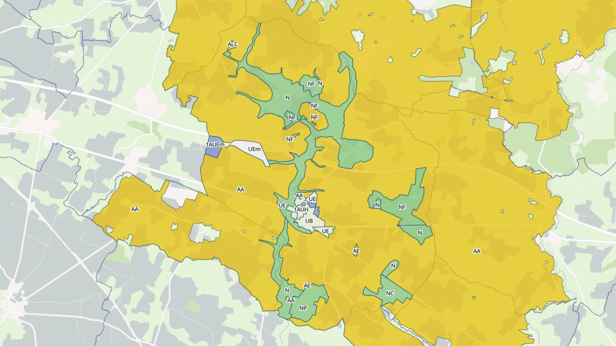 Aperçu cartographique de Vaiges, centré sur la commune