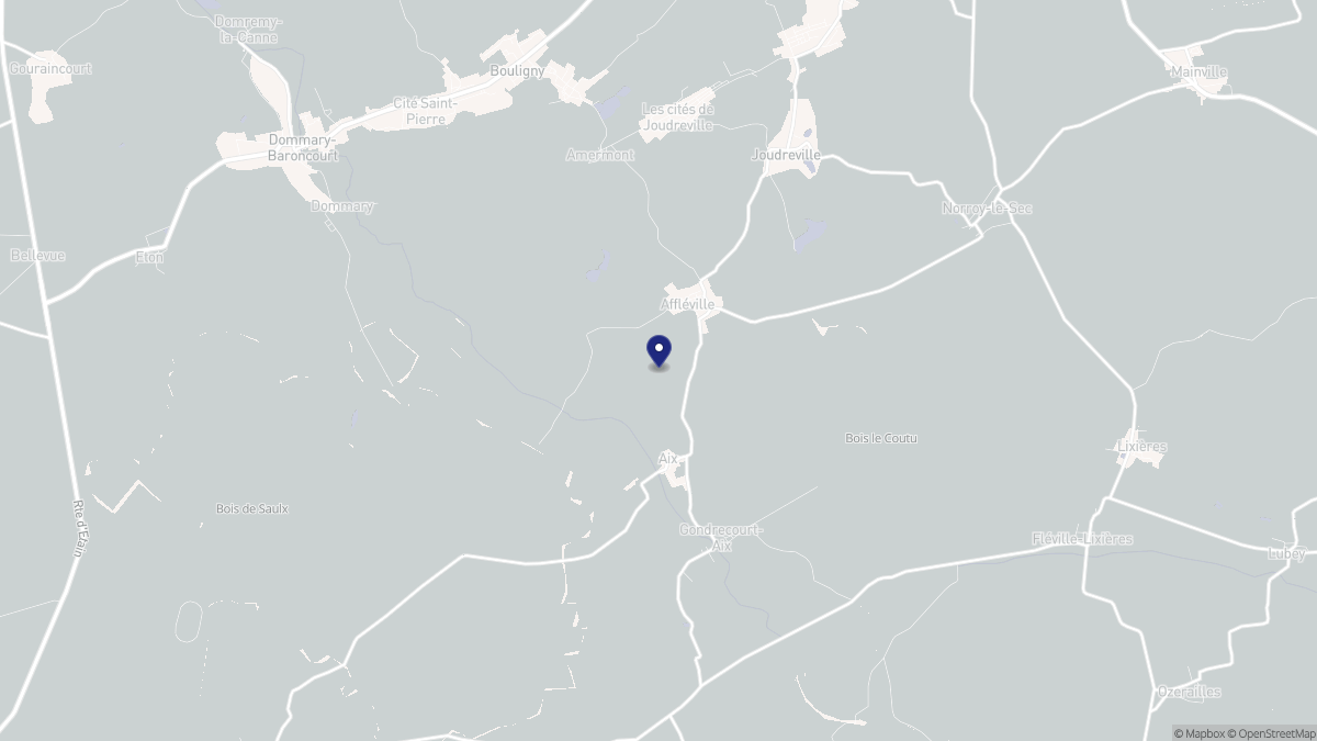Aperçu cartographique de Affléville, centré sur la commune