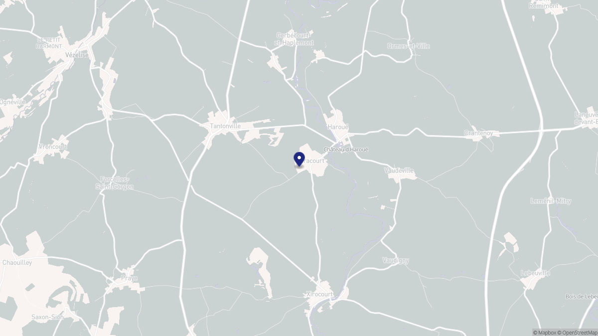 Aperçu cartographique de Affracourt, centré sur la commune