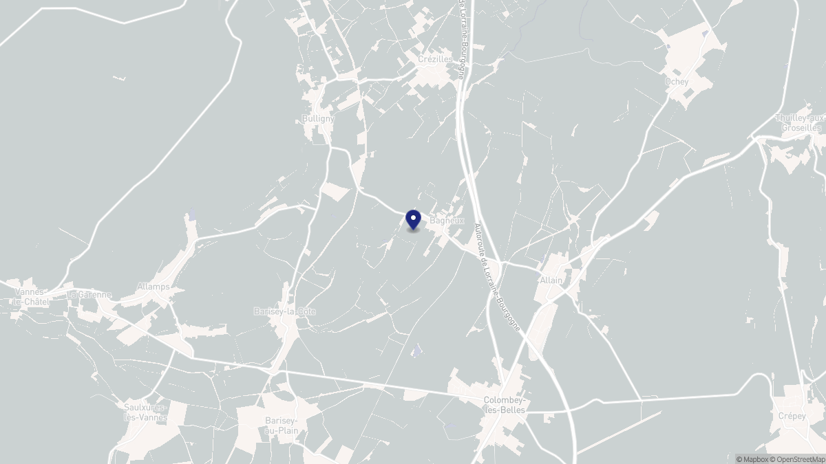 Aperçu cartographique de Bagneux, centré sur la commune