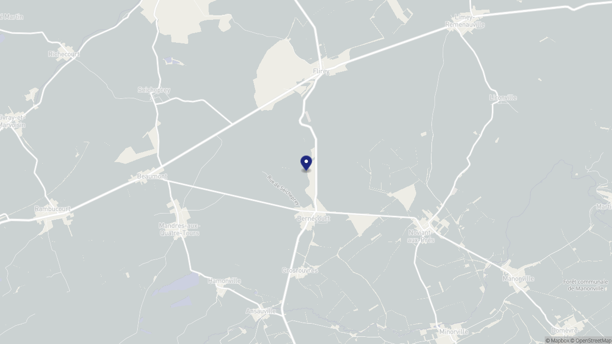 Aperçu cartographique de Bernécourt, centré sur la commune