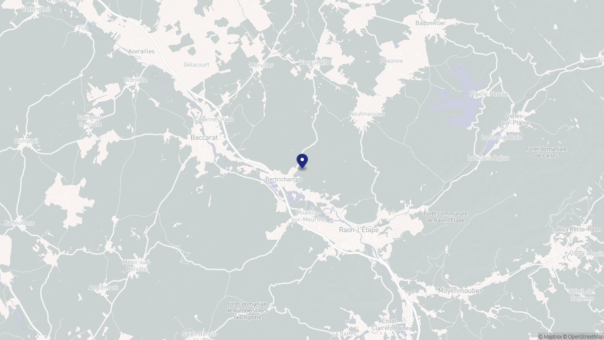 Aperçu cartographique de Bertrichamps, centré sur la commune