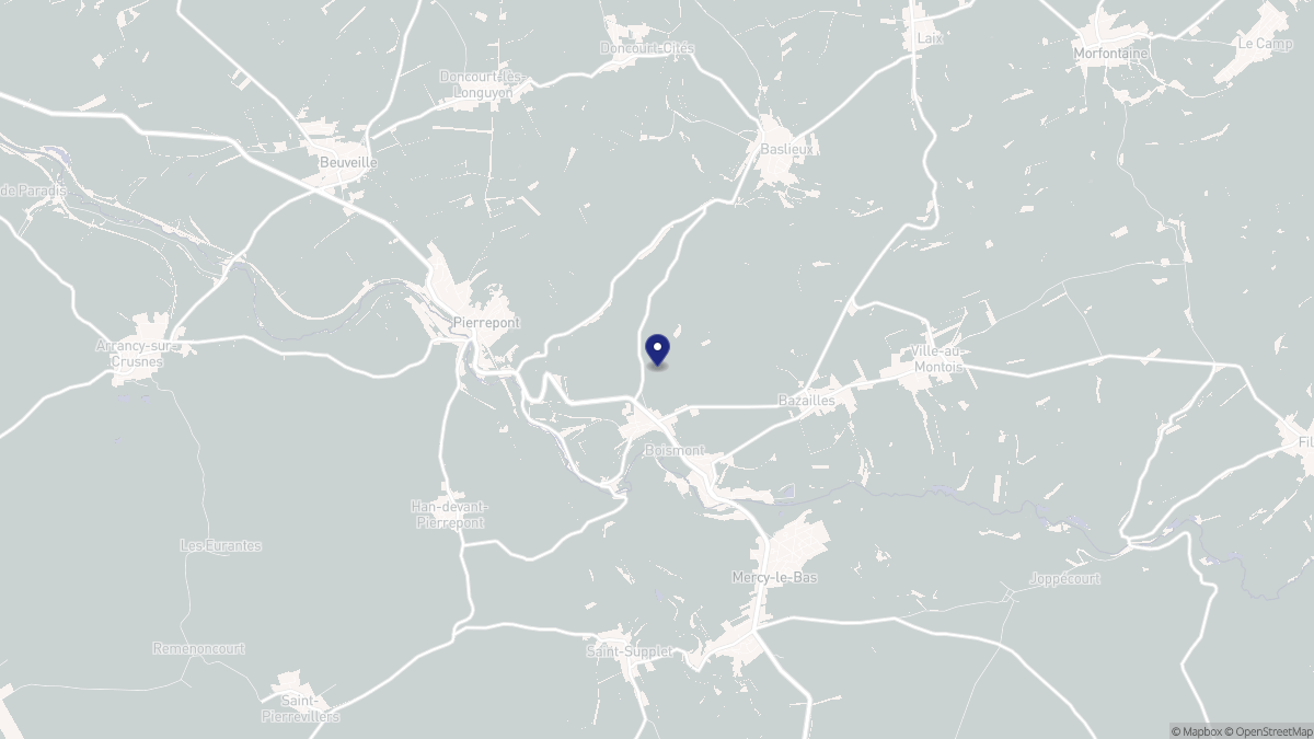 Aperçu cartographique de Boismont, centré sur la commune