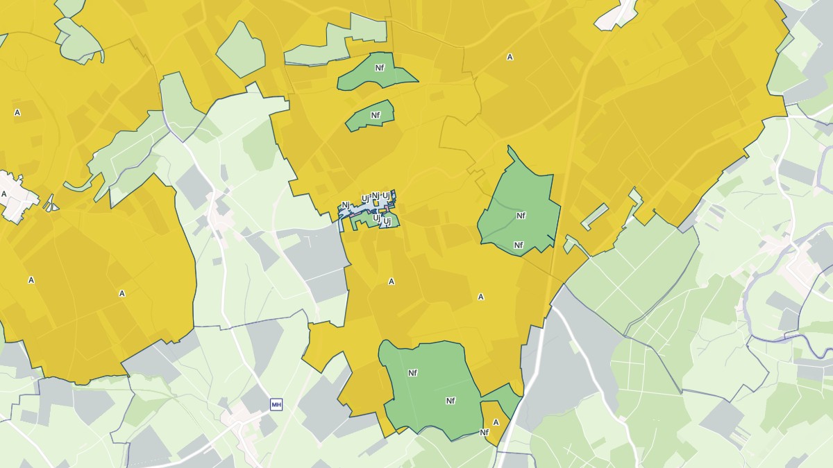 Aperçu cartographique de Bouzanville, centré sur la commune