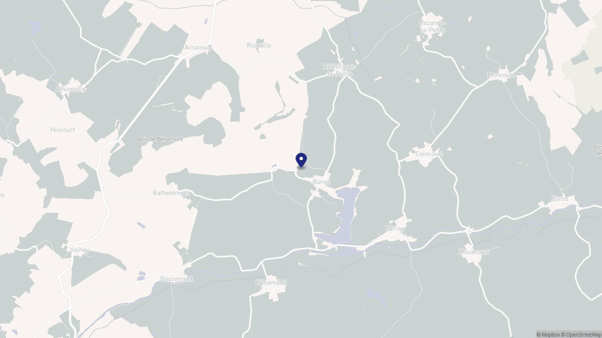 Aperçu cartographique de Bures, centré sur la commune